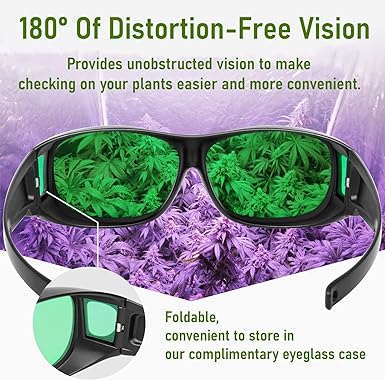 JAMSUNG-Indoor Hydroponics Grow Room Glasses with Glasses Case